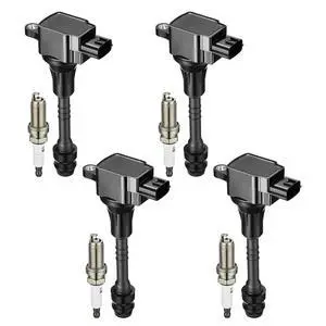 Set of 4 UF351 Ignition Coil Pack and 4505 spark plugs Compatible with Nissan Sentra 1.8L l4 2002 2003 2004 2005 2006 Replacement 22448-6N015 22448-6N011 C1397 5C1394 52-1745 Set of 4 UF351 Ignition Coil Pack and 4505 spark plugs Compatible with Nissan Sentra 1.8L l4 2002 2003 2004 2005 2006 Replacement 22448-6N015 22448-6N011 C1397 5C1394 52-1745
