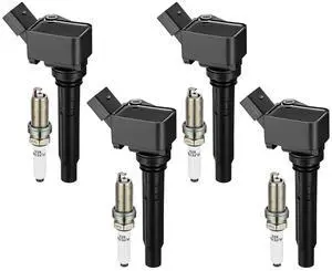 Set of 4 Ignition Coil Pack UF716 and Iridium Spark Plugs LFER7BHX Compatible with Audi A3 A4 A5 A6 TT Q5 Q7 S3 S4 Compatible with Volkswagen Beetle Golf Jetta Passat Replace UF765 UF771 Set of 4 Ignition Coil Pack UF716 and Iridium Spark Plugs LFER7BHX Compatible with Audi A3 A4 A5 A6 TT Q5 Q7 S3 S4 Compatible with Volkswagen Beetle Golf Jetta Passat Replace UF765 UF771