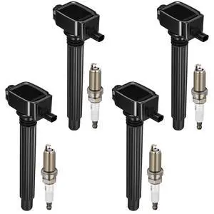 4 Ignition Coils & 4 Spark Plugs - for Jeep Compass/Renegade/Cherokee, for Fiat 500X, forChrysler 200, for Dodge Dart 2.4L L4 2013-2020 - Repl UF751/4469 4 Ignition Coils & 4 Spark Plugs - for Jeep Compass/Renegade/Cherokee, for Fiat 500X, forChrysler 200, for Dodge Dart 2.4L L4 2013-2020 - Repl UF751/4469