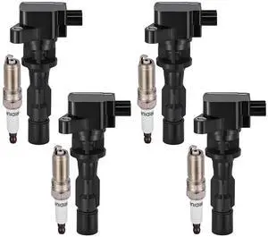 4 Ignition Coils Pack+4 Spark Plug Kit Fix Misfires for Ford Fusion & Mercury Milan (2.3L L4) 2006-2009 Repl. UF516/6E5Z12029AA/SP530 4 Ignition Coils Pack+4 Spark Plug Kit Fix Misfires for Ford Fusion & Mercury Milan (2.3L L4) 2006-2009 Repl. UF516/6E5Z12029AA/SP530