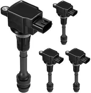 4 Ignition Coils UF350 22448-8H315 C1398 for Nissan GM 2.5L L4 | Fits: Altima(02-06),Sentra(02-06),X-Trail(02-07). OE:UF350,224488H3,22448-8H315,C1398,5C1395.Better MPG, Long-lasting 4 Ignition Coils UF350 22448-8H315 C1398 for Nissan GM 2.5L L4 | Fits: Altima(02-06),Sentra(02-06),X-Trail(02-07). OE:UF350,224488H3,22448-8H315,C1398,5C1395.Better MPG, Long-lasting