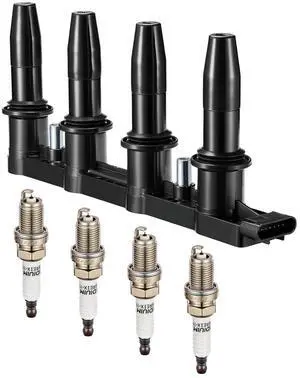 1 Ignition Coil & 4 Iridium Spark Plugs UF620 4504 for Chevy Pontiac | Fits 1.6-1.8L 10-17: Cruze(13-15),Sonic(13-17),G3(10). OE:90919-02247,96476979,96476983,28163171.Better MPG, Long-lasting 1 Ignition Coil & 4 Iridium Spark Plugs UF620 4504 for Chevy Pontiac | Fits 1.6-1.8L 10-17: Cruze(13-15),Sonic(13-17),G3(10). OE:90919-02247,96476979,96476983,28163171.Better MPG, Long-lasting