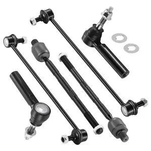 6-PC Steering Suspension Kits Compatible with Chevrolet Traverse 2009-2017,2xInner tie rod-EV8005722xOuter tie rod-ES8002862xStabilizer Bar Link-K750155 6-PC Steering Suspension Kits Compatible with Chevrolet Traverse 2009-2017,2xInner tie rod-EV8005722xOuter tie rod-ES8002862xStabilizer Bar Link-K750155