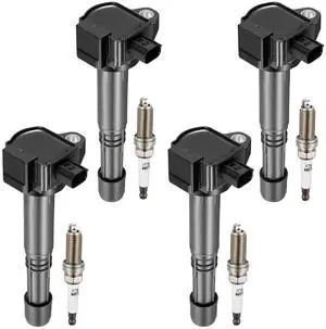 4 Ignition Coils & 4 Spark Plugs UF712 93501 for Honda for Accord | Fits 2.4L : ILX(16-22),TLX(15-20),Accord(13-17),CR-V(15-19).OE: 305205A2A01,C867,5C1889, Hotter Spark, Quicker Acceleration. 4 Ignition Coils & 4 Spark Plugs UF712 93501 for Honda for Accord | Fits 2.4L : ILX(16-22),TLX(15-20),Accord(13-17),CR-V(15-19).OE: 305205A2A01,C867,5C1889, Hotter Spark, Quicker Acceleration.