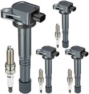 4 Ignition Coils UF602 +4 Iridium Spark Plugs 97390 for Acura Honda | Fits: Honda 2.4L 2008-2015: ILX,Accord(08-12),Civic(12-15),CR-V(10-14),Crosstour(12-15). OE:UF602,C1662,30520R40007. 4 Ignition Coils UF602 +4 Iridium Spark Plugs 97390 for Acura Honda | Fits: Honda 2.4L 2008-2015: ILX,Accord(08-12),Civic(12-15),CR-V(10-14),Crosstour(12-15). OE:UF602,C1662,30520R40007.