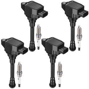 4 Ignition Coils & 4 Iridium Spark Plugs UF708 91187 for Nissan | Fits 2.0L L4 2013-2019: NV200.OE:22448-1KT0A,2505302211,IC812,PR4011,PPCUC16.Stronger Spark,Smoother Engine Performance. 4 Ignition Coils & 4 Iridium Spark Plugs UF708 91187 for Nissan | Fits 2.0L L4 2013-2019: NV200.OE:22448-1KT0A,2505302211,IC812,PR4011,PPCUC16.Stronger Spark,Smoother Engine Performance.