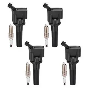 4 Ignition Coils & 4 Spark Plugs UF497 5019 for Chevy for GMC | Fits 2.9L L4 07-12: Colorado,Canyon.OE:12596547,12496574,12612369,H6T15271ZC,LTR5GP. Direct fit,Better MPG, Long-lasting 4 Ignition Coils & 4 Spark Plugs UF497 5019 for Chevy for GMC | Fits 2.9L L4 07-12: Colorado,Canyon.OE:12596547,12496574,12612369,H6T15271ZC,LTR5GP. Direct fit,Better MPG, Long-lasting