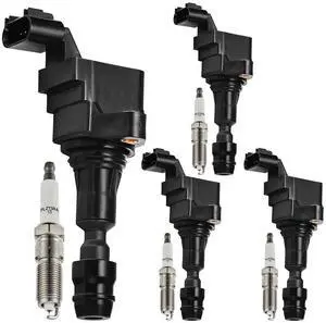 4 Ignition Coils UF491 + 4 Spark Plugs XP5263 for GMC for Chevy | Fits GM L4 06-17:LaCrosse,Regal,Cobalt,HHR,Malibu,Equinox,Terrain,Solstice,G5,Aura,Ion,Vue. OE:D522C,12578224,12638824. 4 Ignition Coils UF491 + 4 Spark Plugs XP5263 for GMC for Chevy | Fits GM L4 06-17:LaCrosse,Regal,Cobalt,HHR,Malibu,Equinox,Terrain,Solstice,G5,Aura,Ion,Vue. OE:D522C,12578224,12638824.
