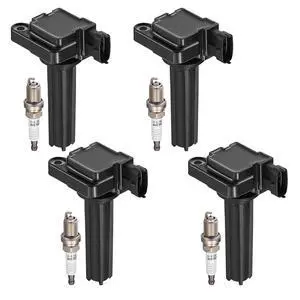 4 Ignition Coils & 4 Iridium Spark Plugs UF526 7092 for Saab | Fits 2.0L 2005-2011: 9-3(05-11),9-3X(10-11). OE:C1430,12787707,H6T60271,SKIC117,COP300 ,Direct fit.Better MPG, Long-lasting 4 Ignition Coils & 4 Iridium Spark Plugs UF526 7092 for Saab | Fits 2.0L 2005-2011: 9-3(05-11),9-3X(10-11). OE:C1430,12787707,H6T60271,SKIC117,COP300 ,Direct fit.Better MPG, Long-lasting