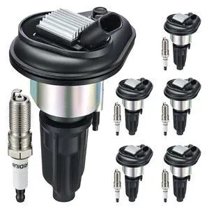 6 Ignition Coils & 6 Spark Plugs UF303 5019 for Chevy for GMC | Fits 2.8/3.5/3.7/4.2L 2002-2008: Rainier,Colorado,Trailblazer,Canyon,Envoy,H3,Ascender,i-280,i-350,i-370,Bravada. 6 Ignition Coils & 6 Spark Plugs UF303 5019 for Chevy for GMC | Fits 2.8/3.5/3.7/4.2L 2002-2008: Rainier,Colorado,Trailblazer,Canyon,Envoy,H3,Ascender,i-280,i-350,i-370,Bravada.