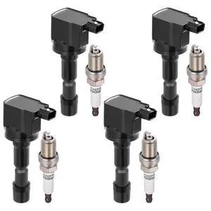 Ignition Coil UF626 & Spark Plug 7092 Kit For Honda City 2010-2016, CR-Z 2011-2016, Fit 2009-2014 1.5L L4 Replaces 30520RB0003, 30520RB0013(4 Coils & 4 Plugs) Ignition Coil UF626 & Spark Plug 7092 Kit For Honda City 2010-2016, CR-Z 2011-2016, Fit 2009-2014 1.5L L4 Replaces 30520RB0003, 30520RB0013(4 Coils & 4 Plugs)