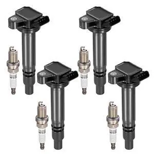 4-Pack UF204 Ignition Coils & 7090 Spark Plugs Compatible with Toyota Celica 2000-2005, Corolla 2005 2006, Matrix 2003-2005, Compatible with Pontiac Vibe 2003-2006, 1.8L L4 - Replaces 5C1295 4-Pack UF204 Ignition Coils & 7090 Spark Plugs Compatible with Toyota Celica 2000-2005, Corolla 2005 2006, Matrix 2003-2005, Compatible with Pontiac Vibe 2003-2006, 1.8L L4 - Replaces 5C1295