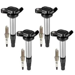 Ignition Coil UF596 & Spark Plug 93501 Kit Compatible with Toyota Prius Corolla Matrix Prius V Scion xD and Lexus CT200h 1.8L L4 Engines Replaces C1714, 90919-02258 (4 Coils & 4 Plugs) Ignition Coil UF596 & Spark Plug 93501 Kit Compatible with Toyota Prius Corolla Matrix Prius V Scion xD and Lexus CT200h 1.8L L4 Engines Replaces C1714, 90919-02258 (4 Coils & 4 Plugs)
