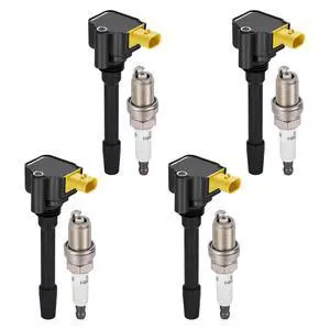 Ignition Coil & Spark Plug Kit For Fiat 124 Spider 2017-2020 1.4L L4 Turbo Replaces UF832, 55269709, 68320163AA, 93618, etc. (4 Coils & 4 Plugs) Ignition Coil & Spark Plug Kit For Fiat 124 Spider 2017-2020 1.4L L4 Turbo Replaces UF832, 55269709, 68320163AA, 93618, etc. (4 Coils & 4 Plugs)