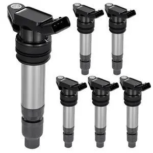 Ignition Coil Pack UF594 Set of 6 Compatible with Volvo XC90/XC60/S60/S80/XC70/V60/V70 & Land Rover LR2 3.0L/3.2L Replaces 48733, UF594 Ignition Coil Pack UF594 Set of 6 Compatible with Volvo XC90/XC60/S60/S80/XC70/V60/V70 & Land Rover LR2 3.0L/3.2L Replaces 48733, UF594