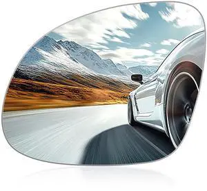 Driver Left Side Mirror Glass Compatible With Volkswagen VW TIGUAN 2009-2017, Driver Left Side LH Rear View Mirror Convex Glass (No Backing Plate)(Non-Heated) Driver Left Side Mirror Glass Compatible With Volkswagen VW TIGUAN 2009-2017, Driver Left Side LH Rear View Mirror Convex Glass (No Backing Plate)(Non-Heated)