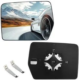 Driver Left Side Mirror Glass Compatible With Ford F150 F-150 2004-2010, Driver Left Side LH Rearview Glass with Backing Plate Replaces 4L3Z17K707AA Rear View Mirror Driver Left Side Mirror Glass Compatible With Ford F150 F-150 2004-2010, Driver Left Side LH Rearview Glass with Backing Plate Replaces 4L3Z17K707AA Rear View Mirror