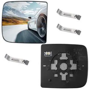 Passenger Upper Side Heated Mirror Glass Compatible With Dodge Ram 1500 2500 3500 2010-2020 Passenger Right Side Rear View Mirror Flat Glass with Backing Plate Replaces 68067728AA CH1325128 Passenger Upper Side Heated Mirror Glass Compatible With Dodge Ram 1500 2500 3500 2010-2020 Passenger Right Side Rear View Mirror Flat Glass with Backing Plate Replaces 68067728AA CH1325128