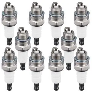 5574 Spark Plugs 10 Pack - Compatible with Universal engine for garden machines, lawn mowers, trimmers, etc - Nickel - Replaces BPMR8Y Spark Plug 5574 Spark Plugs 10 Pack - Compatible with Universal engine for garden machines, lawn mowers, trimmers, etc - Nickel - Replaces BPMR8Y Spark Plug