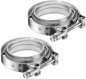 3.0 Inch V Band Clamp with Flange Male Female Universal 304 Stainless Steel for car 2PCS 3.0 Inch V Band Clamp with Flange Male Female Universal 304 Stainless Steel for car 2PCS