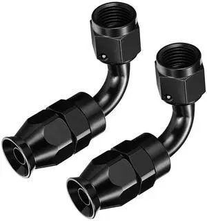 8AN PTFE 90 Degree Hose End Fitting Aluminum 2 pcs 8AN PTFE 90 Degree Hose End Fitting Aluminum 2 pcs