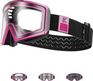 KAPVOE ski goggles Magnetic lens, Anti-fog, UV400 protection, Suitable for men, women and teenagers K719 A 02 Black Photochromic Lens KAPVOE ski goggles Magnetic lens, Anti-fog, UV400 protection, Suitable for men, women and teenagers K719 A 02 Black Photochromic Lens