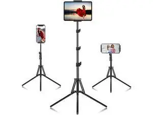 Tripod Floor Stand with 65 inch Height Adjustable Stand Holder & 360° Rotating iPad Tripod Mount for iPad Pro iPhone Kindle and All 4.5-12.9 Inch Tablets Tripod Floor Stand with 65 inch Height Adjustable Stand Holder & 360° Rotating iPad Tripod Mount for iPad Pro iPhone Kindle and All 4.5-12.9 Inch Tablets