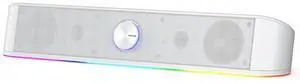 GS560 RGB Desktop Soundbar, 2.0 Channel Computer Speaker with Dynamic Lighting Bar Audio-Light Sync/Display, Touch-Control Backlit with Volume Knob, USB Powered w/ 3.5mm Cable, White GS560 RGB Desktop Soundbar, 2.0 Channel Computer Speaker with Dynamic Lighting Bar Audio-Light Sync/Display, Touch-Control Backlit with Volume Knob, USB Powered w/ 3.5mm Cable, White