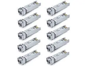 10G SR SFP+ to LC Multimode Transceiver, 10GBase-SR Fiber Module for SFP-10G-SR, Meraki MA-SFP-10GB-SR, UniFi UF-MM-10G, Mikrotik, Fortinet, Netgear, D-Link, TP-Link (MMF,850nm, 300m) 10 Pack 10G SR SFP+ to LC Multimode Transceiver, 10GBase-SR Fiber Module for SFP-10G-SR, Meraki MA-SFP-10GB-SR, UniFi UF-MM-10G, Mikrotik, Fortinet, Netgear, D-Link, TP-Link (MMF,850nm, 300m) 10 Pack