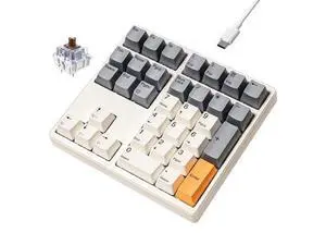 Mechanical Number Pad,34 Key Wired USB Numeric Keypad White Backlit Hot Swappable Numpad with PBT Keycaps for Laptop, MacBook,PC Desktop (Retro Beige,Brown Switch) Mechanical Number Pad,34 Key Wired USB Numeric Keypad White Backlit Hot Swappable Numpad with PBT Keycaps for Laptop, MacBook,PC Desktop (Retro Beige,Brown Switch)