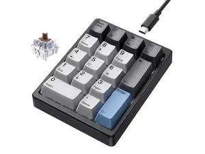Kisnt Mechanical Number Pad, Hot Swappable Wired Numpad USB 17 Keys White Backlit Numeric Keypad with PBT Keycaps for Laptop PC TKL Keyboards (Brown Switch) Kisnt Mechanical Number Pad, Hot Swappable Wired Numpad USB 17 Keys White Backlit Numeric Keypad with PBT Keycaps for Laptop PC TKL Keyboards (Brown Switch)