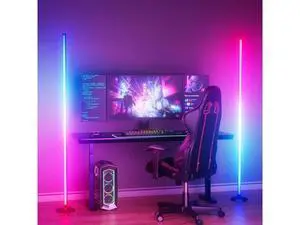 2PCS Corner Floor Lamp, 65" RGB Color Changing Mood Light with Remote Control, Dimmable LED Corner Lamp with Music Sync, Modern Floor Lamp for Living Room Gaming Room 2PCS Corner Floor Lamp, 65" RGB Color Changing Mood Light with Remote Control, Dimmable LED Corner Lamp with Music Sync, Modern Floor Lamp for Living Room Gaming Room