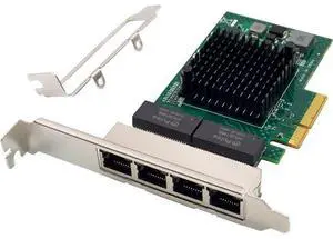 Quad-Port PCIe Gigabit Ethernet Server Adapter with NetXtreme? BCM5719 Chipset PCI Express 1000M Network LAN Card for Windows Server Linux Ubuntu VMware (BCM5719-4P) Quad-Port PCIe Gigabit Ethernet Server Adapter with NetXtreme? BCM5719 Chipset PCI Express 1000M Network LAN Card for Windows Server Linux Ubuntu VMware (BCM5719-4P)