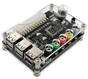 24 Pins ATX Power Supply Breakout Board and Acrylic Case Kit Module Adapter PC Power Connector Support 3.3V/5V/12V 1.8V-10.8V(ADJ) (5pcs) 24 Pins ATX Power Supply Breakout Board and Acrylic Case Kit Module Adapter PC Power Connector Support 3.3V/5V/12V 1.8V-10.8V(ADJ) (5pcs)