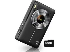 Digital Camera, FHD 1080P Kids Camera 44MP Point and Shoot Digital Cameras with 32GB SD Card, 16X Zoom, Two Batteries, Lanyard, Compact Small Camera for Kids Boys Girls Digital Camera, FHD 1080P Kids Camera 44MP Point and Shoot Digital Cameras with 32GB SD Card, 16X Zoom, Two Batteries, Lanyard, Compact Small Camera for Kids Boys Girls