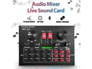 PRO Live Sound Card o Mixer Bluetooth 15 Multiple Modes Sound Effects for Computer Phones Singing and Recording PRO Live Sound Card o Mixer Bluetooth 15 Multiple Modes Sound Effects for Computer Phones Singing and Recording