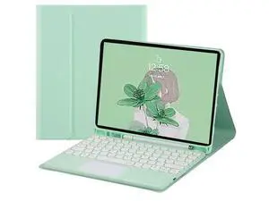 HENGHUI Keyboard Case for Galaxy Tab A7 10.4 inch, Touchpad Cute Round Key Color Keyboard Detachable Bluetooth Keyboard Cover (MintGreen) HENGHUI Keyboard Case for Galaxy Tab A7 10.4 inch, Touchpad Cute Round Key Color Keyboard Detachable Bluetooth Keyboard Cover (MintGreen)