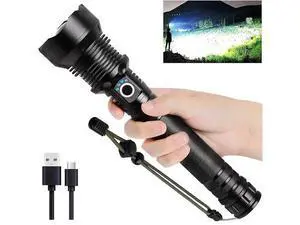 Rechargeable LED Flashlights High Lumens 990000 Lumens Super Bright Flashlight with 5 Modes & Waterproof Powerful Handheld Flashlight for Camping Emergencies Rechargeable LED Flashlights High Lumens 990000 Lumens Super Bright Flashlight with 5 Modes & Waterproof Powerful Handheld Flashlight for Camping Emergencies