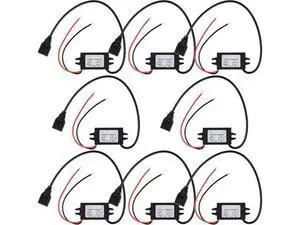 12V to 5V DC Converter Buck Module USB Output Power Adapter DC Power Adapter Converter DC to DC Regulator Car Power Converter(8 Pieces) 12V to 5V DC Converter Buck Module USB Output Power Adapter DC Power Adapter Converter DC to DC Regulator Car Power Converter(8 Pieces)