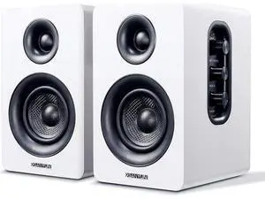 SW208 3" Active Bluetooth 5.0 Bookshelf Speakers 60W Carbon Fiber Speaker Unit - Built-in 24bit DAC Dynamic 3D Surround Sound 2.0 Computer PC Monitor Gaming (Pair, White) SW208 3" Active Bluetooth 5.0 Bookshelf Speakers 60W Carbon Fiber Speaker Unit - Built-in 24bit DAC Dynamic 3D Surround Sound 2.0 Computer PC Monitor Gaming (Pair, White)