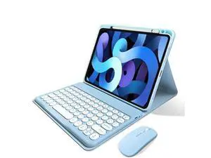 kaitesi Keyboard Case for iPad Pro 13 inch M4 Keyboard Case with Mouse Cute Round Keys Detachable Bluetooth Keyboard Slim Smart Cover Supports Pencil Charging,Misty Blue kaitesi Keyboard Case for iPad Pro 13 inch M4 Keyboard Case with Mouse Cute Round Keys Detachable Bluetooth Keyboard Slim Smart Cover Supports Pencil Charging,Misty Blue
