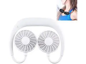 VARWANEO Neck Fan Portable USB Mini Neck Hanging Dual-Head Fan Handy Cooler Personal Fans VARWANEO Neck Fan Portable USB Mini Neck Hanging Dual-Head Fan Handy Cooler Personal Fans