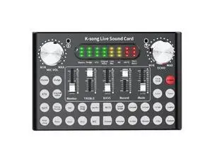 Sound Card Set Broadcast Bluetooth Karaoke Computer Digital Aluminium Alloy Intelligent Changing Cable Audio Mixer Live Sound Card Set Broadcast Bluetooth Karaoke Computer Digital Aluminium Alloy Intelligent Changing Cable Audio Mixer Live