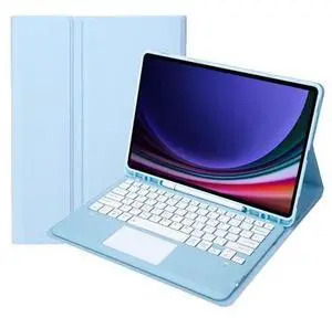 Keyboard Case for Galaxy Tab S9 Plus/ S9 FE Plus 5G 12.4 Inch Tablet 2023 - Touchpad Detachable Keyboard with S Pen Holder Cover for Galaxy Tab S9 FE+ Plus/Galaxy Tab S9+ Plus (Sky Blue) Keyboard Case for Galaxy Tab S9 Plus/ S9 FE Plus 5G 12.4 Inch Tablet 2023 - Touchpad Detachable Keyboard with S Pen Holder Cover for Galaxy Tab S9 FE+ Plus/Galaxy Tab S9+ Plus (Sky Blue)