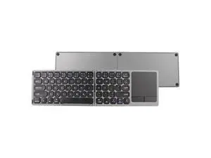 Foldable Bluetooth Keyboard, Portable Keyboard with Sensitive Touchpad and Stand, Pocket Sized Folding Travel Keypad Compatible with iOS for Android Phone Tablet Foldable Bluetooth Keyboard, Portable Keyboard with Sensitive Touchpad and Stand, Pocket Sized Folding Travel Keypad Compatible with iOS for Android Phone Tablet