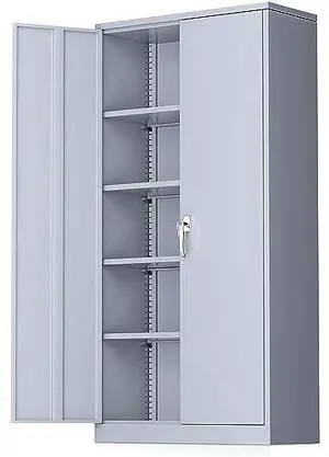 Greenvelly Metal Storage Cabinet with Doors, 72" Lockable Steel Garage Storage Cabinet with Shelves, Dark Grey 36" W x 18" D Greenvelly Metal Storage Cabinet with Doors, 72" Lockable Steel Garage Storage Cabinet with Shelves, Dark Grey 36" W x 18" D