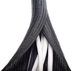 6.6ft - 1/2 inch Black Cable Sleeve, Cable Organizer for Desk PC TV Computer, Wire Protector Cable Wrap Cover, Cord Management for Home Office 6.6ft - 1/2 inch Black Cable Sleeve, Cable Organizer for Desk PC TV Computer, Wire Protector Cable Wrap Cover, Cord Management for Home Office