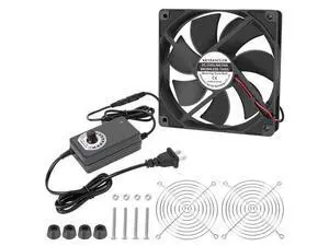 1X 120mm 12V Computer Fan with DC to AC 100V - 240V Speed Controller, Cooling for Window Cabinet Chassis Machine Server Workstation Refrigerator, Greenhouse 1X 120mm 12V Computer Fan with DC to AC 100V - 240V Speed Controller, Cooling for Window Cabinet Chassis Machine Server Workstation Refrigerator, Greenhouse