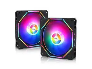 2 Pack RGB LED Series 120mm Case Fan for Computer Case, Unique Ultra Quiet Long Life Gaming PC Cooling Fan - Colorful 2 Pack RGB LED Series 120mm Case Fan for Computer Case, Unique Ultra Quiet Long Life Gaming PC Cooling Fan - Colorful