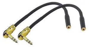 Right Angle 1/4 TRS to 3.5mm Adapter Cable 6.35mm 1/4 Male to 3.5mm 1/8 Female Stereo Headphone Adapter 6in 2-Pack Right Angle 1/4 TRS to 3.5mm Adapter Cable 6.35mm 1/4 Male to 3.5mm 1/8 Female Stereo Headphone Adapter 6in 2-Pack